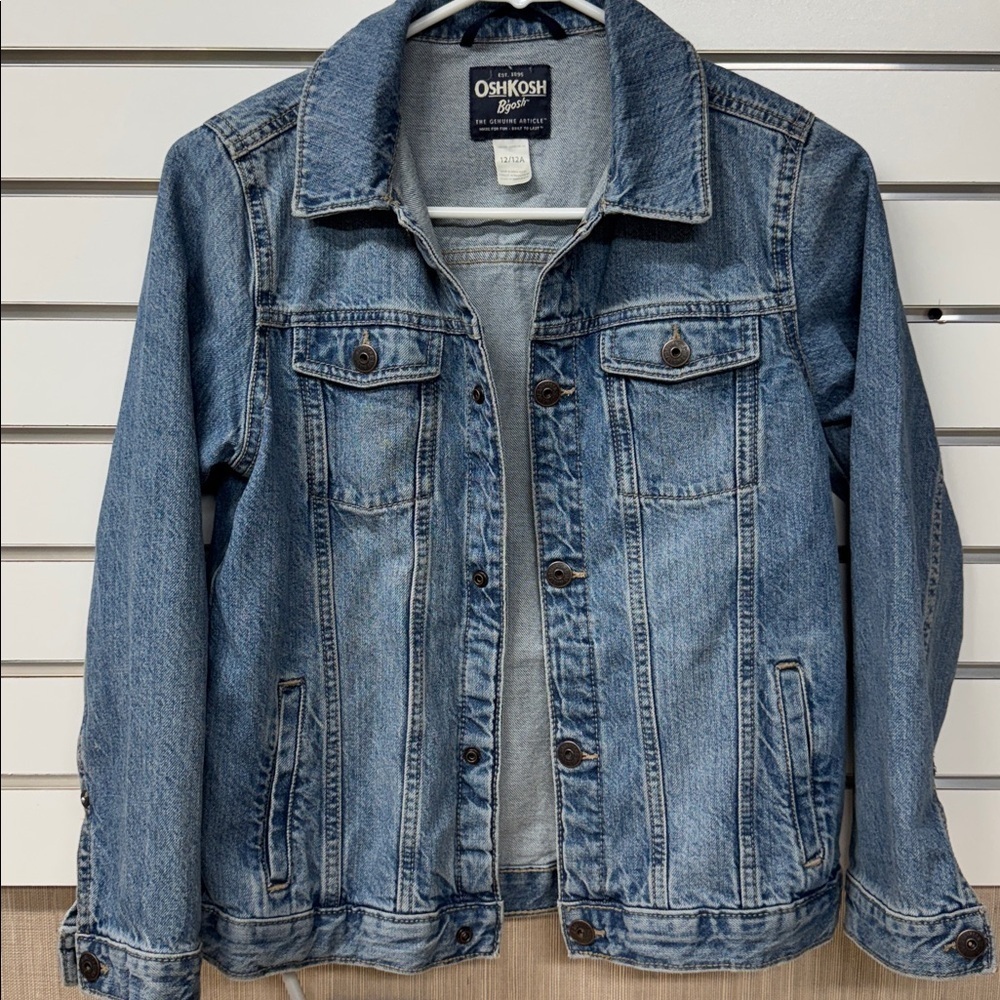 OshKosh B'gosh Classic Blue Denim Jean Jacket size 12